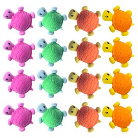 ibasenice 24pcs Shape Game Student Games Students Turtle, Funny Animal Schools Stuffers Erasers Bag Supplies Decor Lovely Party Mini Stationery Random Eraser Tortoise and Pencil