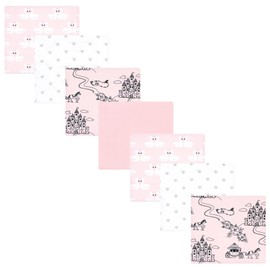 Hudson Baby Unisex Baby Cotton Flannel Receiving Blankets Bundle, Fairytale Princess, One Size