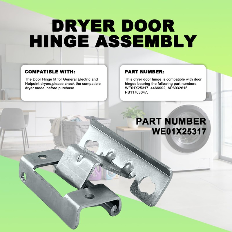 WE01X25317 Dryer Door Hinge Fit for GE Hotpoint, Door Hinge