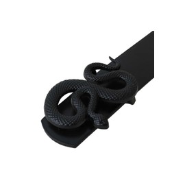 Ro Rox Belt Faux Leather Black Snake Buckle Punk Mythical Legendary