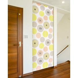 Noren Kobo 91494 Long Screen Curtain Panel Curtain Divider Partition Blindfold Increased Air Conditioning Efficiency Width 34.6 inches (88 cm) Length 96.5 inches (245 cm) Scandinavian Dot