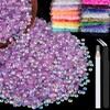 BELLEBOOST 4000pcs 4mm Resin Rhinestones Bulk, Transparent Lavender Purple AB