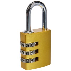 ABUS combination padlock 145/30 yellow - for luggage, cabinet etc - Aluminium padlock - individually adjustable numerical code - ABUS security level 3