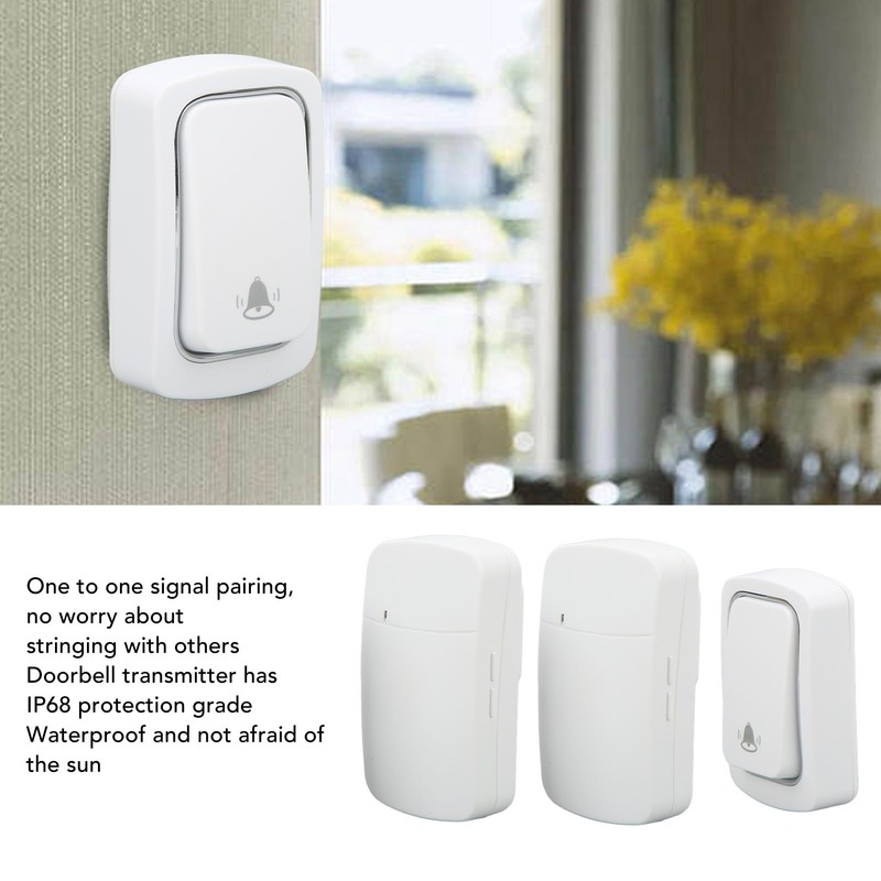 Wireless Doorbell Set Battery Free Self Powered Door Bell 2