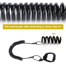 Senbaler 10 Feet Surf Leash, SUP Kayak Safety Lead, Coiled Foot Strap Retractable for Surfboards, Stand Up Paddle Board