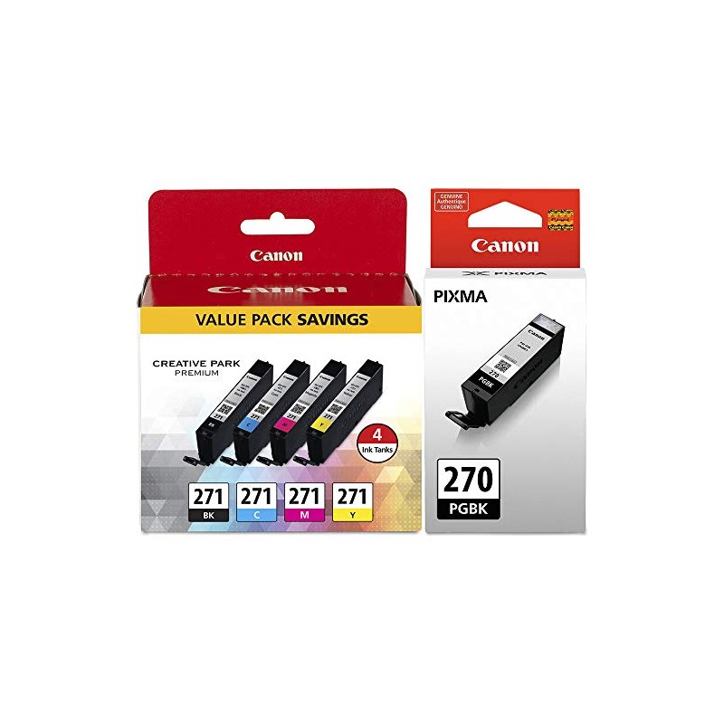 Canon PGI-270 Pigment Black Ink Tank + Canon CLI-271 CMYK