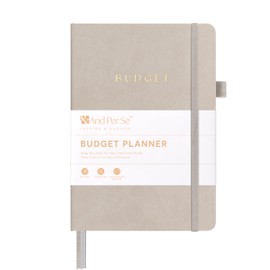 And Per Se Budget Planner, Monthly Budget Notebook with Expense Tracker, Undated Financial Planner & Bill Organizer Book - A5 Size, Hardcover (Soft Cement)