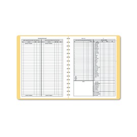 Dome 612 Bookkeeping Record, Tan Vinyl Cover, 128 Pages, 8 1/2 x 11 Pages