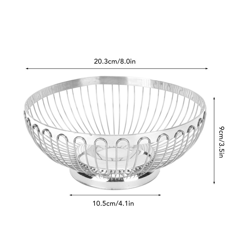 Stainless Steel Fruit Basket,Large Capacity Stainless Steel Fruit Bowl,Draining Function