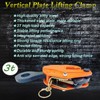 INTBUYING Vertical Plate Lifting Clamp 3T Load with Lock Hoist