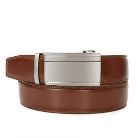 28"-68"Men's Leather Ratchet Dress Belt Big And Tall With Automatic Buckle