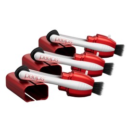 Peeps Glasses Cleaner - for Eyeglasses, Reading Glasses, and More - Lens Cleaner with Carbon Microfiber Tech - Soft Touch Red - 3 Count (Pack of 1)