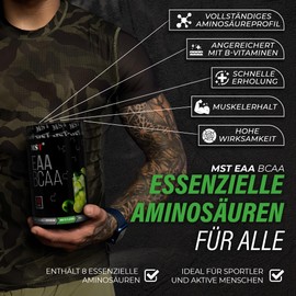 MST EAA and BCAA High Dose Amino Acids | 520 g Powder - 40 Servings | No Dyes | MST Nutrition - Berlin | (Mojito)