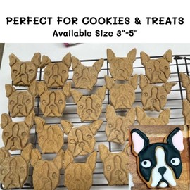 Boston Terrier Cookie Cutter and Dog Treat Cutter - Face - 4 inch