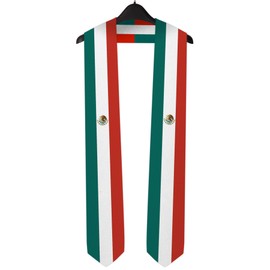 Dheeraja Mexico Graduation Sash National Graduation Sash/Stole International Study Abroad Unisex Country Flag Graduation Sash (Mexico)