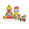 Guidecraft Jr. Rainbow Blocks 20 Piece Set: Kids Colorful Learning