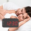 LED Digital Alarm Clock Mirror Surface Alarm Clock with Temperature