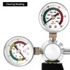 QWORK® Aquarium CO2 Pressure Reducer Dual Gauge Display with Bubble