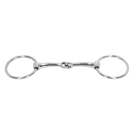 Horse Mouth Bit Stainless Steel Loose Ring Horse Snaffle Bit Anti Biting Mouth Bit for 125mm Horse Mouth