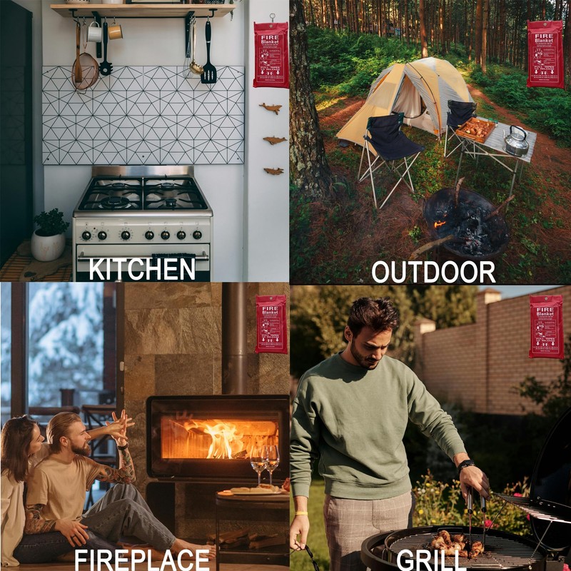 BW Wealthy Emergency Fire Blanket for Home and Kitchen -