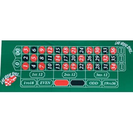 Great New Casino Roulette Green Felt Layout 36" X 72