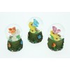Cornelißen Glitter Ball Butterfly Triple Animal Snow Miniature Shaker Glass