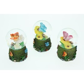 Cornelißen Glitter Ball Butterfly Triple Animal Snow Miniature Shaker Glass Ball