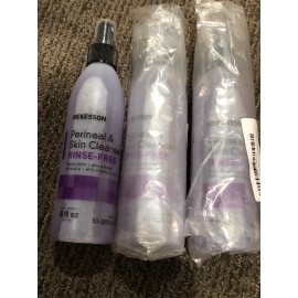 McKesson No-Rinse Perineal Wash McKesson Liquid 8 oz. Pump Bottle Fresh Scent 3 PACK New