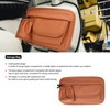 Waterproof Storage Bag Artificial Leather Brown Zipper Organizer for Vespa