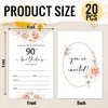 HQLOW 20PCS 90th Birthday Invitations for Women, Double-Sided Invitations with