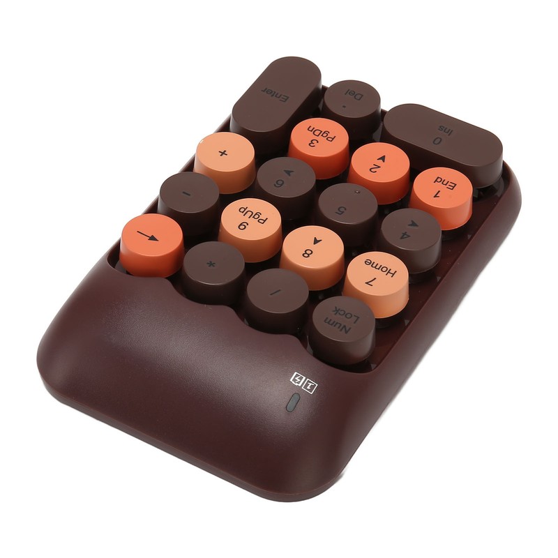 2.4GHz Wireless Numeric Keypad 18 Keys Retro Color Round Keycaps