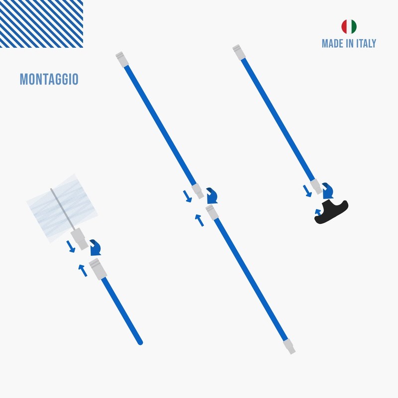 BARETTO 2 Replacement Flex Brushes for Your Pellet Stove Cleaning