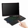 Tablet Bluetooth Keyboard 360 Degree Rotating Colorful Backlight Sensitive Touchpad