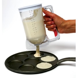 Norpro 1013 Batter Dispenser Clear/Red, 4 cup