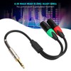 0.3M 24AWG Pure Copper Double Shield 6.35 Male to Double