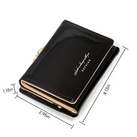 JANKS Small Wallet for Women Mini Laser Card Holder Case Iridescent Holographic Purse with Coin Pocket for Girls Ladies