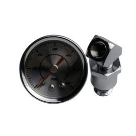 VMS RACING 0-60 PSI Oil Pressure Gauge with Fittings Adapter Kit Compatible with 70-84 Harley Davidson HD Shovelhead Engines 1970-1984