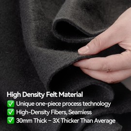 DecoForU 18 FT Round Pool Liner Pad for Above Ground Pool, Gorilla Pad for Above Ground Pool, Durable Geotextile Material, Liner Pads for Puncture Resistent, Extend Liner's Life, Black