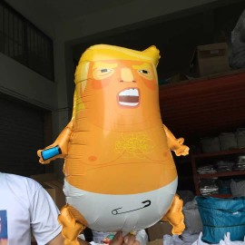 Royal Bobbles   5.5"  Angry BABY TRUMP   BobbleHips+5 Baby Trump Balloons