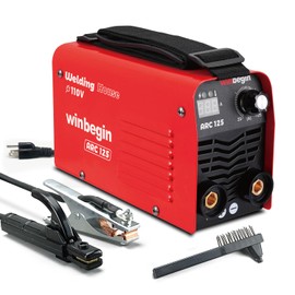 Winbegin Actual 125A 110V Stick Welder, 1/8" rod 125A heavy duty 100% welding machine super Mini arc welder,generator friendly Digital Display 6013 7018 6010 6011works