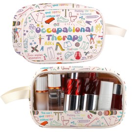 CMNIM Occupational Therapy Gift Occupational Therapy Assistant Travel Makeup Bag With Zipper and Handle OT Appreciation Gifts (OT C Makeup Bag)
