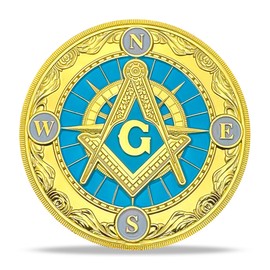 Masonic Car Emblem Freemason Metal Auto Decal (Compass & Square Masonic Car Emblem)