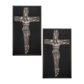 2PCS AliPlus Jesus Christ Patch Embroidered Patches Tactical Morale Patch Hook and Loop