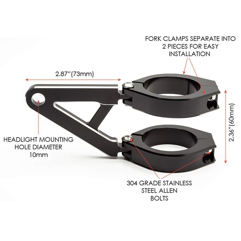 Motorcycle Headlight Holder with Short Arms for Custom Project Motorcycle