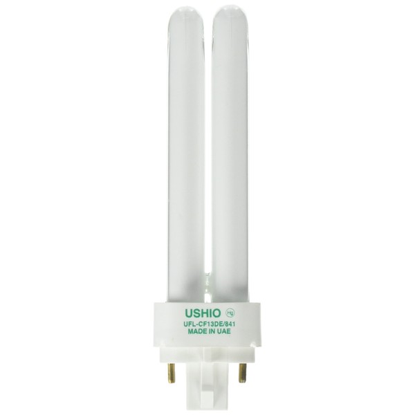 Ushio BC3281 3000160 - CF13DE/841 Double Tube 4 Pin Base Compact Fluorescent Light Bulb