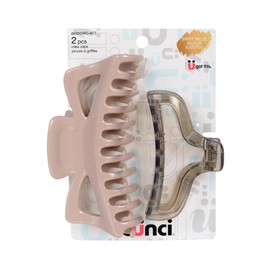 SCUNCI SAVVY VALUE 2PK LG MIXED CLAW CLIP