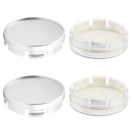 Rheedal 4Pcs 55mm(2.15inch) Wheel Center Caps for Ford Edge Escape Focus Fusion C-Max Wheel Rim Replacement 6M21 1003 AA Hub Cap, (Silver, Out 55mm, Inner 51mm)