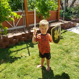 Adventure Awaits! Wooden Toy Sword for Kids | 2 Pack | Knights of The Round Table Style with Jute Wrapped Handle | Lightweight and Durable for Imaginative Kids | Set of 2