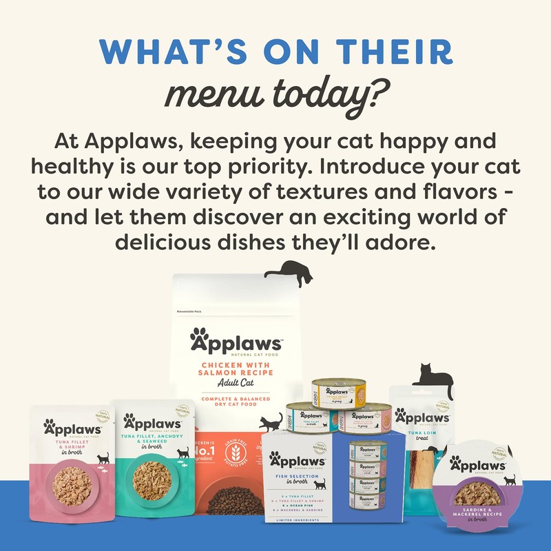 Applaws Lickable Cat Treats, Natural Grain-Free Purée, Made with Limited
