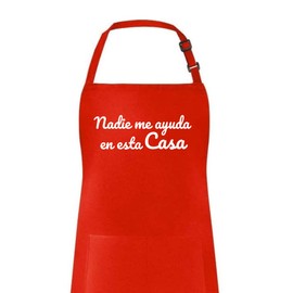 Nadie Me Ayuda En Esta Casa Apron, Spanish Mother's day Gifts, Mandil/Dia de las madres, Birthday Gift for Mom, Gracias Suegra, Regalo Para Suegra, Spanish Wedding Gifts for Mom, Spanish Mama Apron,